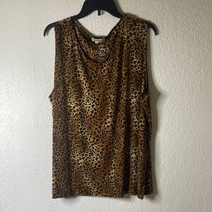 Notations Animal Print Tank Top
